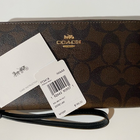 (NWT)…Beautiful Coach ‘Signature’               Brown/Black Wallet. - Picture 2 of 5